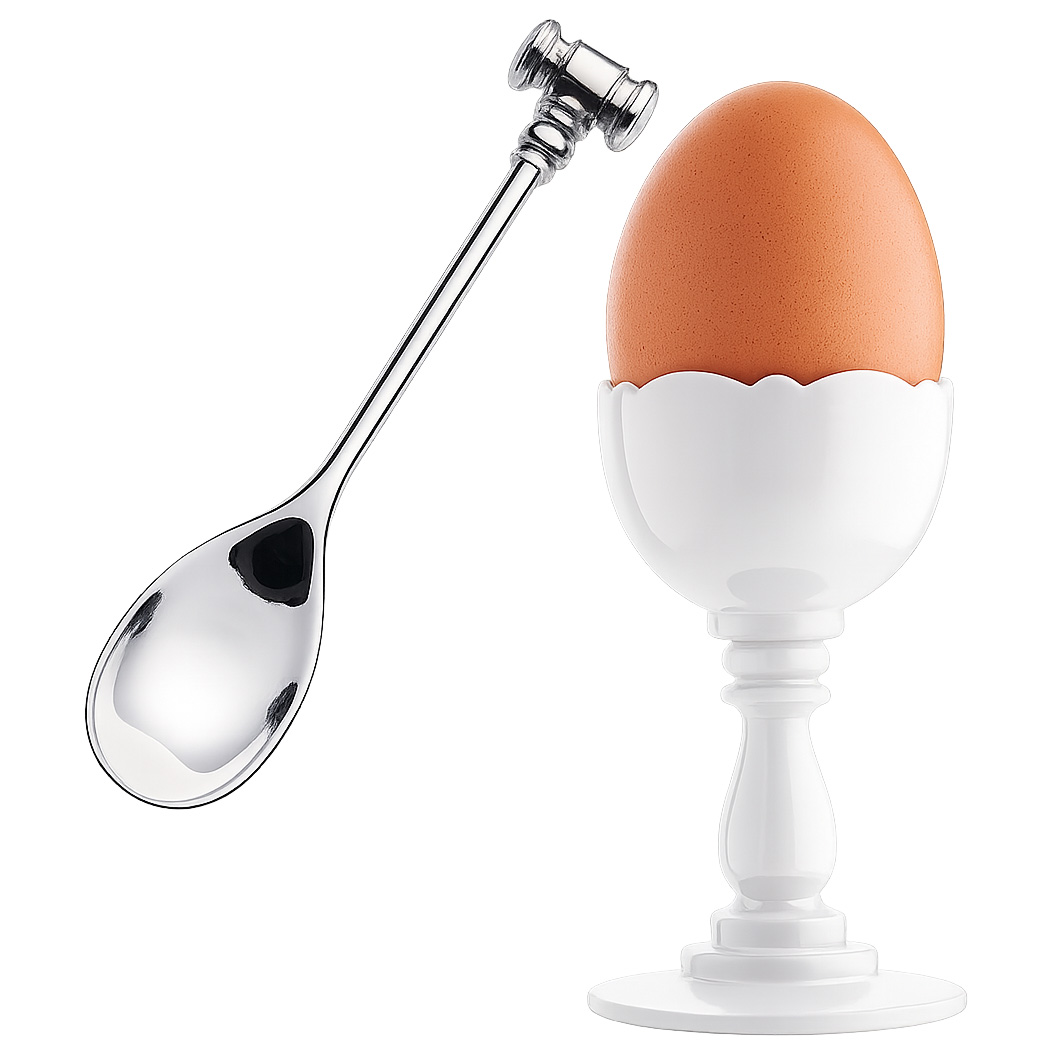 Alessi Dressed Eierdop met Lepel, wit.jpg